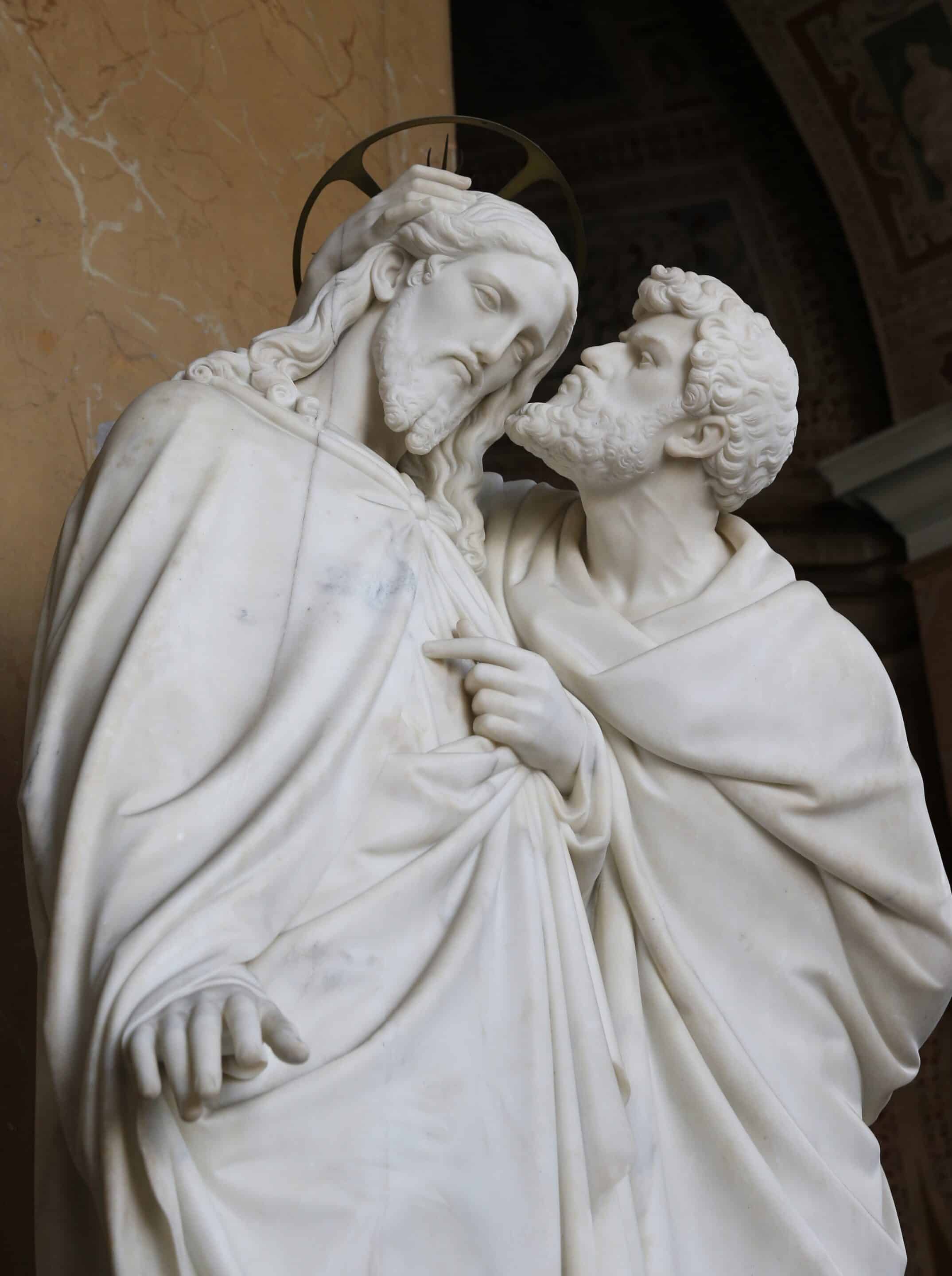 Statue of Jesus with Judas at base of Holy Stairs in Rome Fr. Stephen Van Lal Than