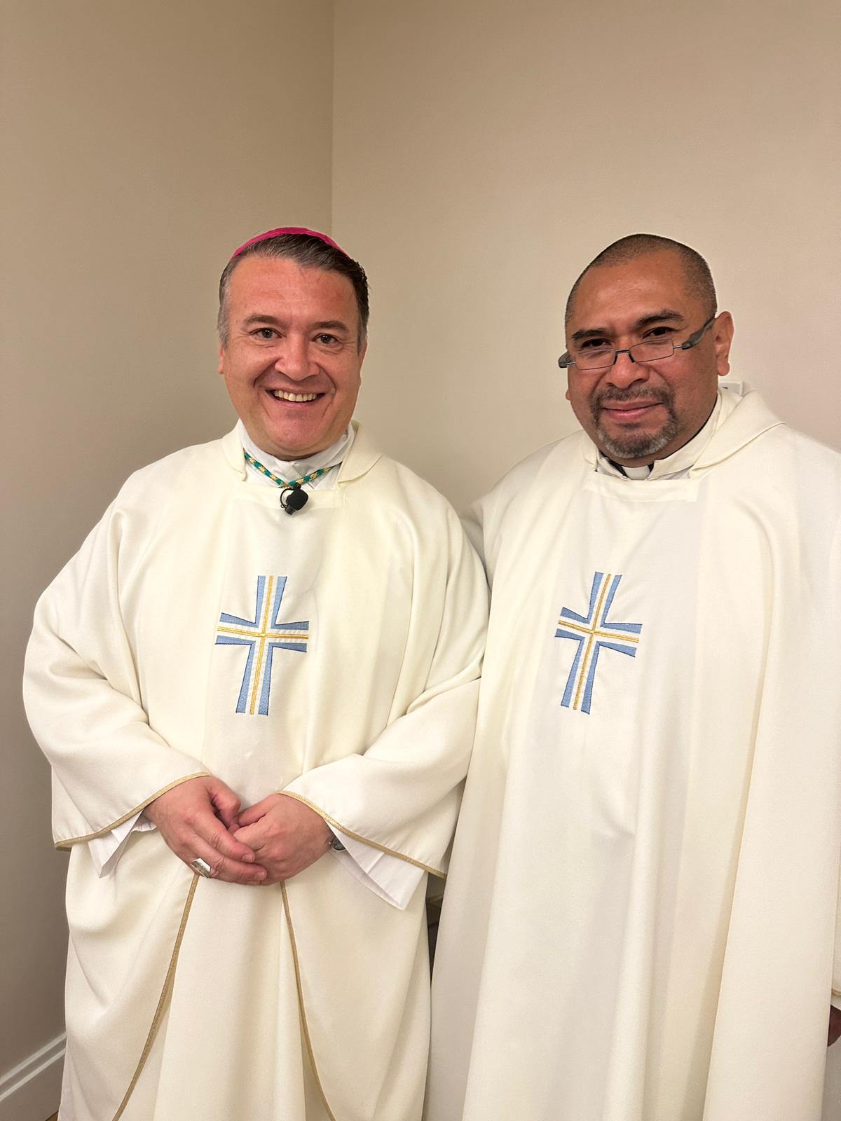 Fr. Carmelo with Bishop Aviles Fr. Stephen Van Lal Than